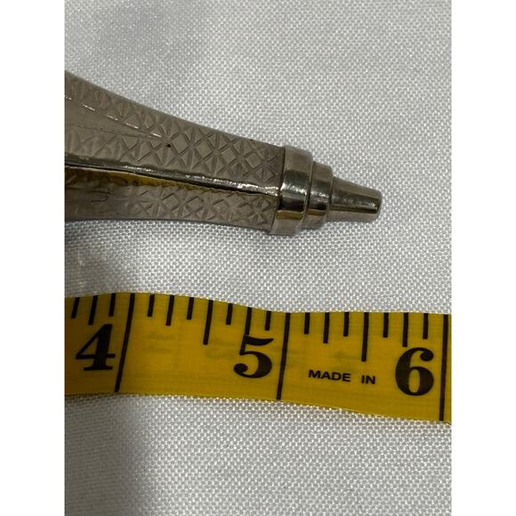 Paris Eiffel Tower Silver Plated Embossed Wine Bottle Stopper 5.5 inches French - Picture 5 of 5